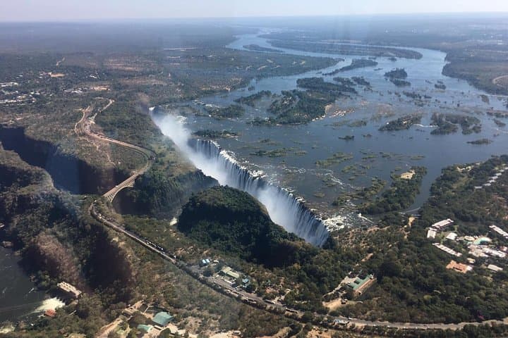 Helicopter Flight of Angels above the Falls( window view)