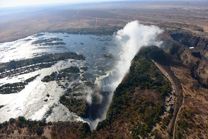 Scenic Helicopter Ride above the falls (window view)