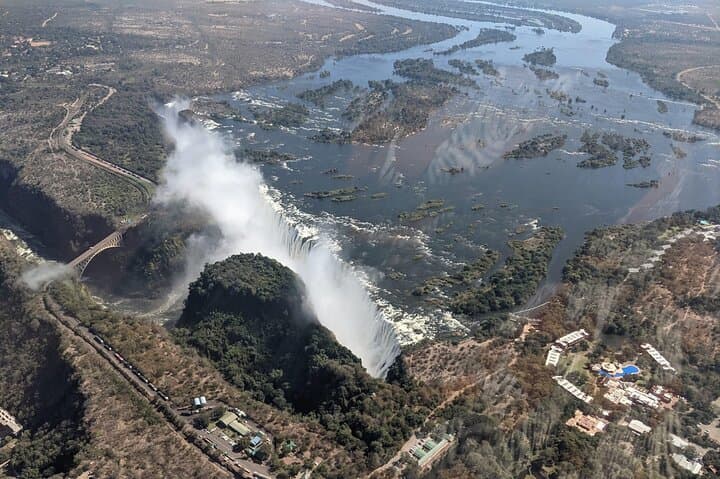Helicopter Flight of Angels above the Falls( window view)