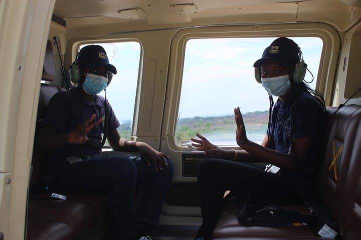 15 minutes scenic helicopter flight above Victoria Falls-Zimbabwe