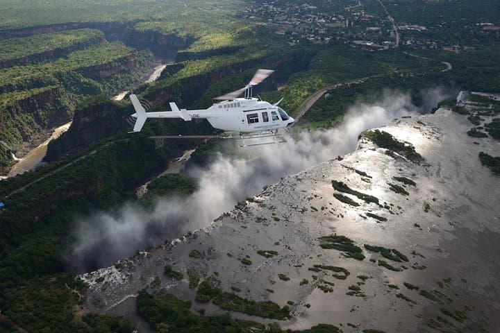15 minutes scenic helicopter flight above Victoria Falls-Zimbabwe