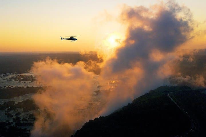 15 minutes scenic helicopter flight above Victoria Falls-Zimbabwe