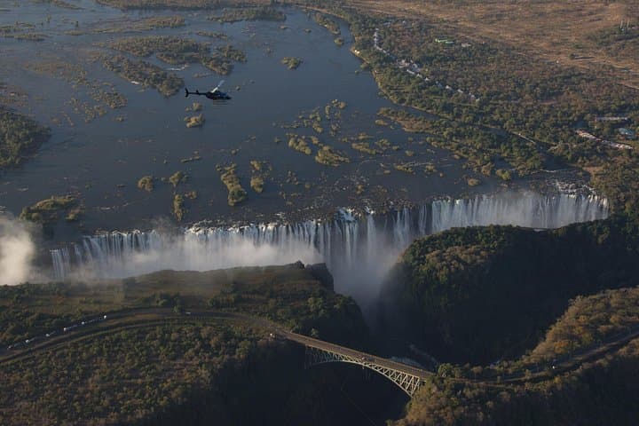 15 minutes scenic helicopter flight above Victoria Falls-Zimbabwe