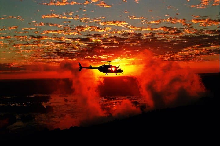 15 minutes scenic helicopter flight above Victoria Falls-Zimbabwe