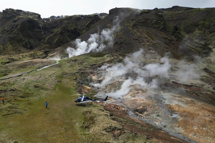 Fire and Ice Helicopter Tour Glacier and Hengill Geothermal Area