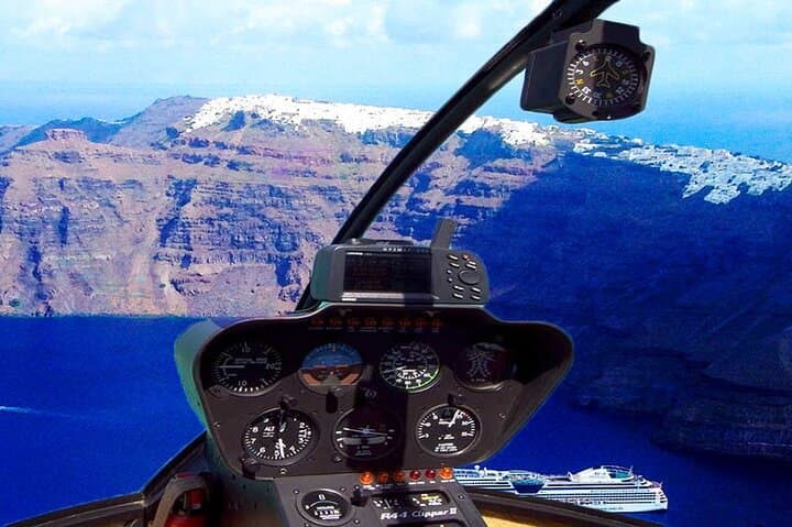 Santorini helicopter tour