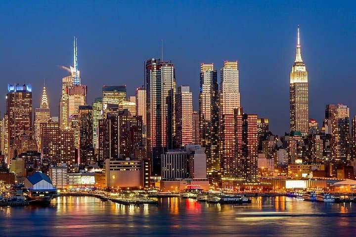 New York City Night Skyline Shared Tour from New Jersey