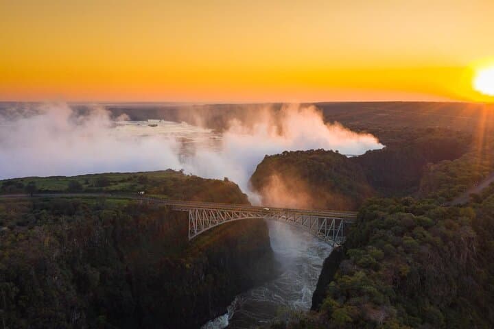 Combo Tour of Falls Zambia Zimbabwe side and Helicopter ride