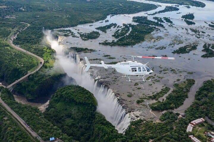 Helicopter Flight Over Victoria Falls