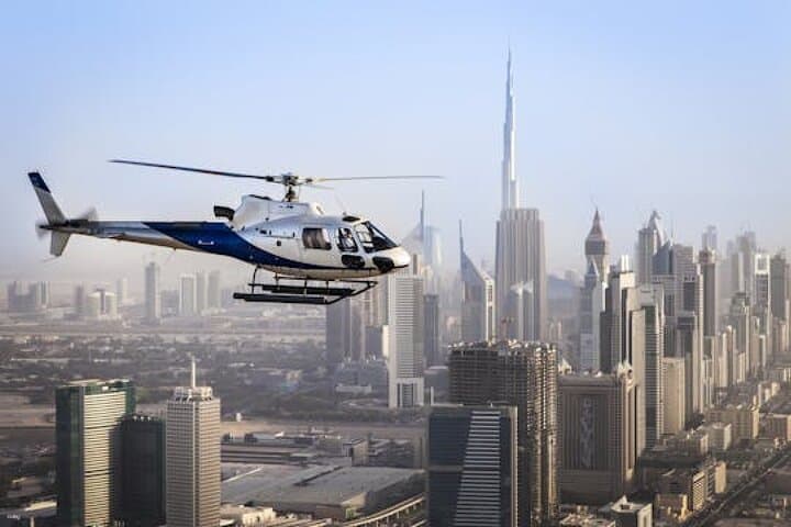 Dubai Helicopter tour with both way Private transfers