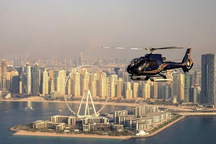 Dubai Helicopter tour with both way Private transfers