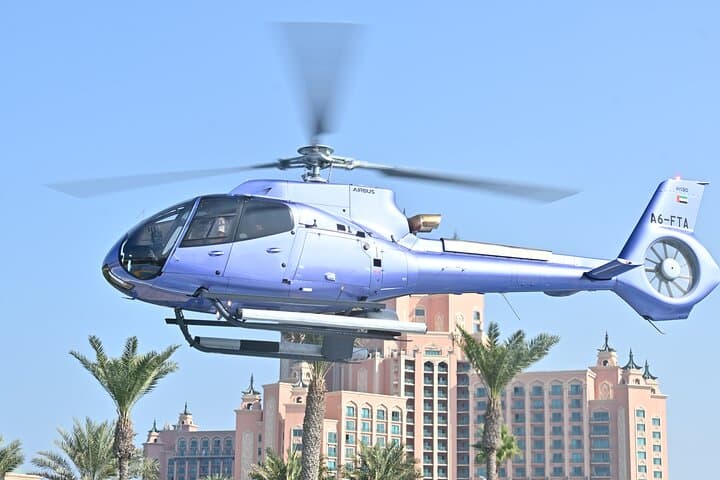 Atlantis Helicopter Tour & Dubai Marina Dhow Cruise Dinner Combo