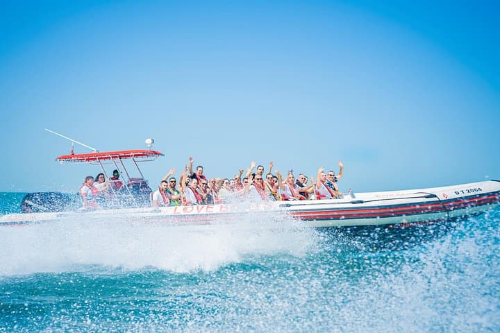 Dubai: Small-Group Helicopter Tour and Speedboat Ride