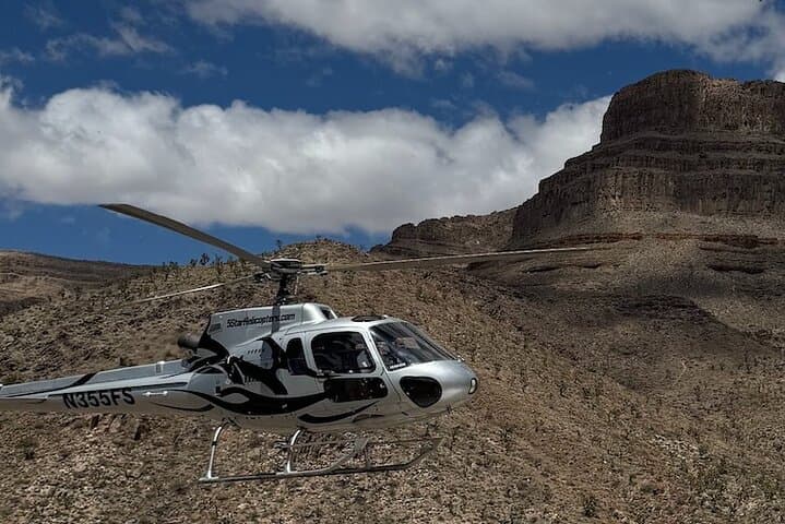 Return landing at the Grand Canyon Western Ranch Heliport