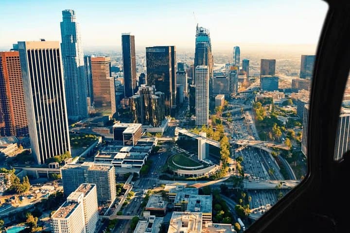 Los Angeles Surf to City Tour by Helicopter
