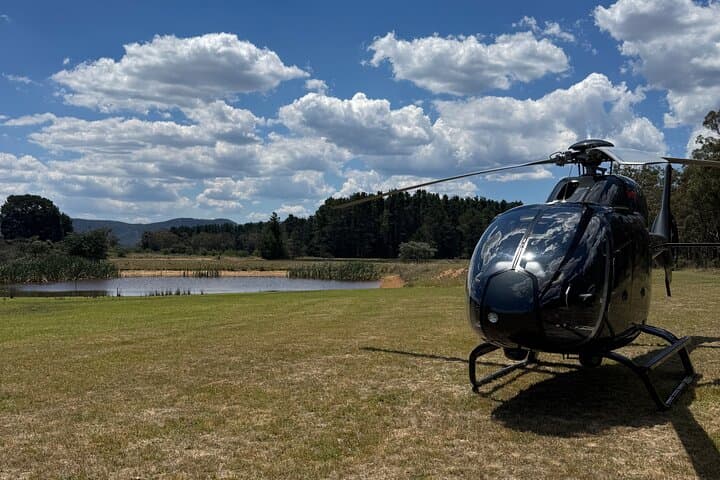 Arriving in the Blue Mountains in style - via EC120
