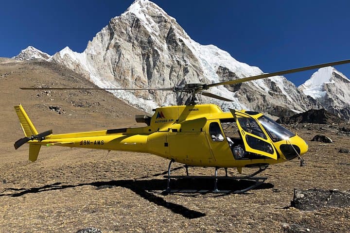 Landing Private Helicopter at Everest base camp & Gokyo for photo