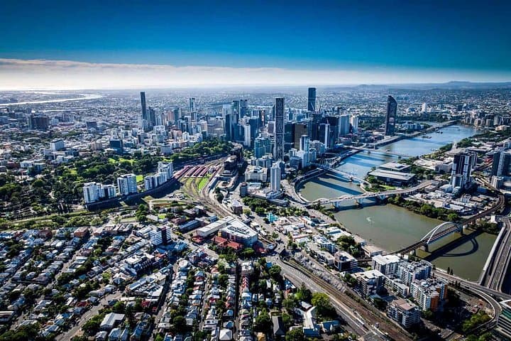 Brisbane CBD - View on the flight back