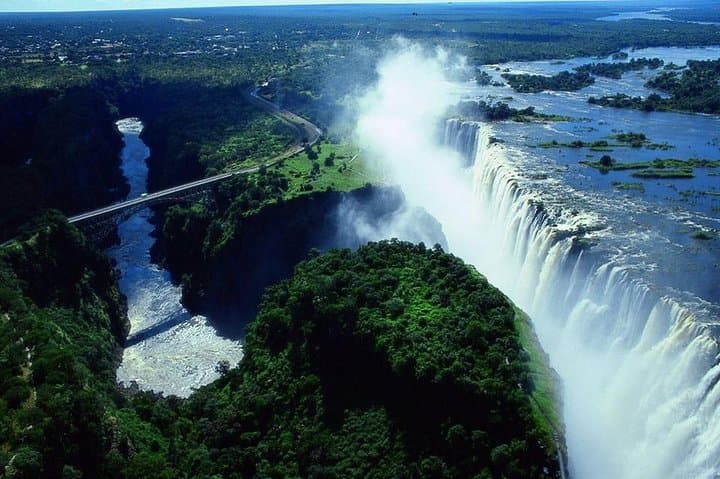 Helicopter Flight of Angels above the Falls( window view)
