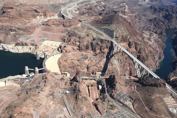 Fly over the Hoover Dam & Bypass Bridge
