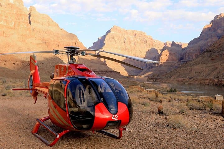Grand Canyon West Helicopter Tour with VIP Skywalk and Boat Ride