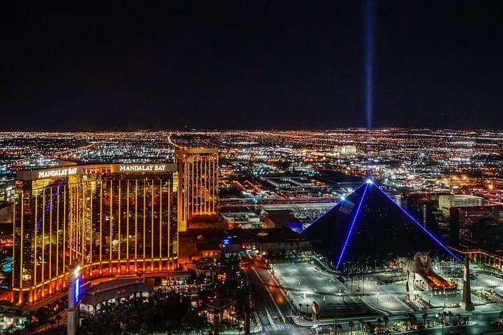 Las Vegas Night Flight by Helicopter with Neon Museum Admission