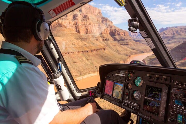 Grand Canyon West Helicopter Tour with VIP Skywalk and Boat Ride