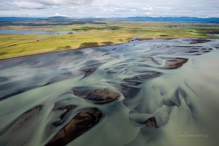 Stunning glacial river patterns.