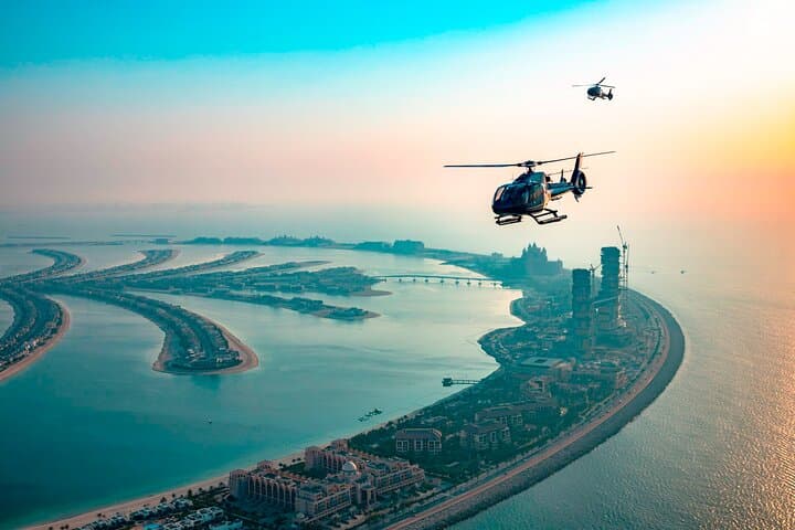 Helicopter Ride Over Dubai Burj Khalifa & Palm – Optional Pickup