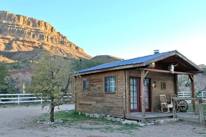 Stay overnight in a rustic pine cabin overlooking Spirit Mountain