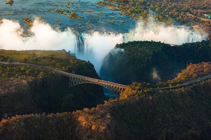 Victoria Falls Tour with Helicopter Flight and Sunset Cruise