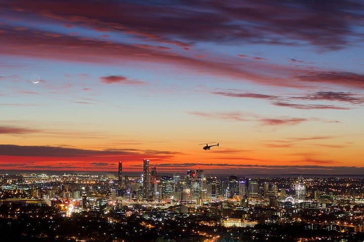 Sunset Private Brisbane CBD + Mt Coot-tha Helicopter Experience