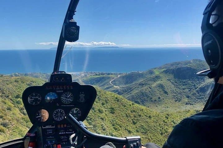 Malibu Mountain Top Helicopter Elopement with Wedding Ceremony
